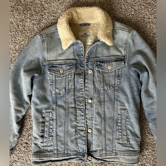 Hollister men’s Sherpa lined denim Classiccore  jacket size small - Picture 9 of 9